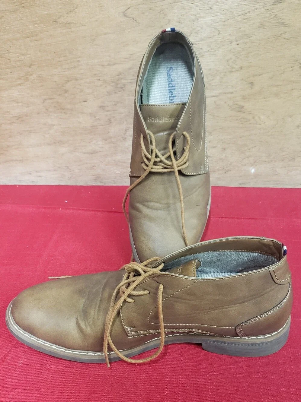 Mens Saddlebred Brown Oxford Style Lace Up Shoe 10.5